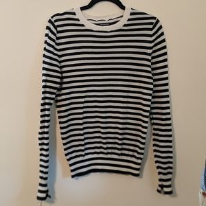 Who What Wear Black and White Striped Sweater